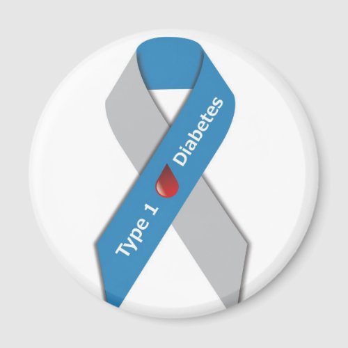 Type 1 Diabetes Awareness Ribbon Magnet