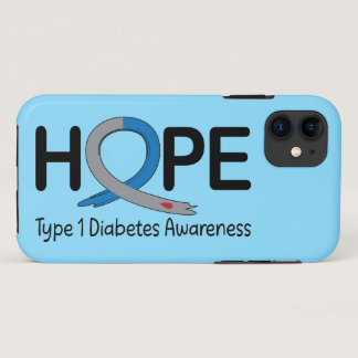 Type 1 Diabetes Awareness Ribbon of Hope iPhone 11 Case