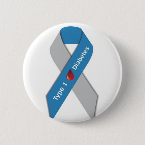 Type 1 Diabetes Awareness Ribbon Pinback Button