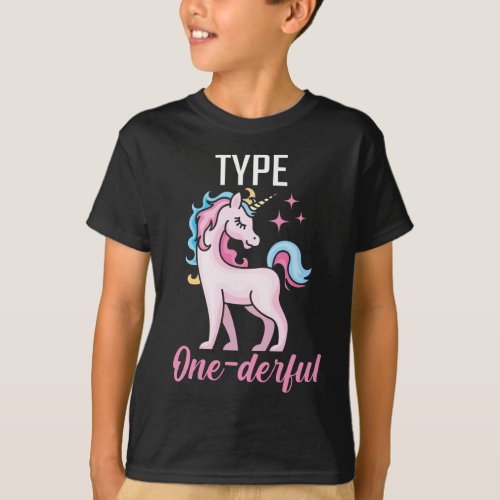 Type 1 Diabetes Awareness Unicorn Diabetic Patient T_Shirt