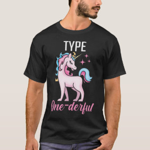 Type 1 Diabetes Awareness Unicorn Diabetic Patient T-Shirt