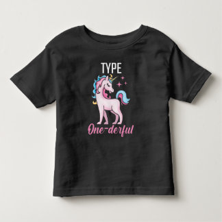 Type 1 Diabetes Awareness Unicorn Diabetic Patient Toddler T-shirt