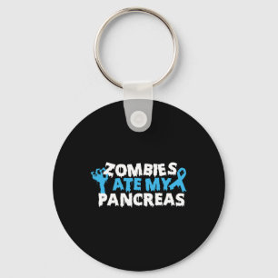 Type 1 Diabetes Awareness Zombies Ate My Pancreas Keychain