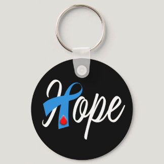 Type 1 Diabetes Blue Ribbon Awareness HOPE Keychain