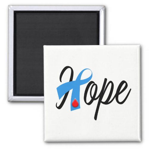 Type 1 Diabetes Blue Ribbon Awareness HOPE Magnet