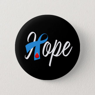 Type 1 Diabetes Blue Ribbon Awareness HOPE Pinback Button