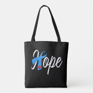 Type 1 Diabetes Blue Ribbon Awareness HOPE Tote Bag