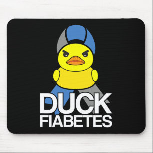 Type 1 Diabetes Duck Fiabetes T1D Awareness Mouse Pad