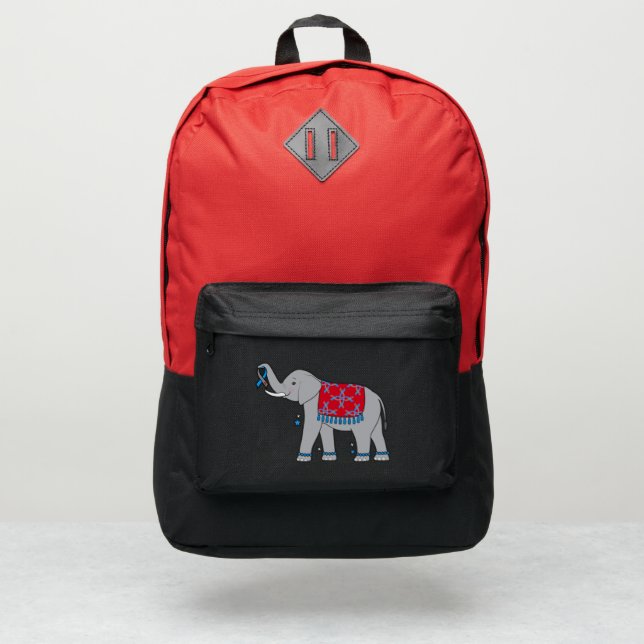 Type 1 Diabetes Elephant of Hope Backpack (Front)