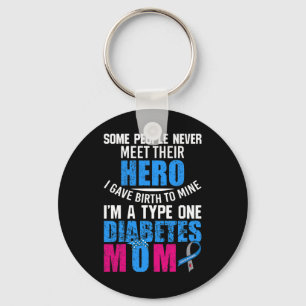 Type 1 Diabetes Mom Mother T1d Diabetic Awareness Keychain