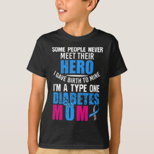 Type 1 Diabetes Mom Mother T1d Diabetic Awareness T-Shirt