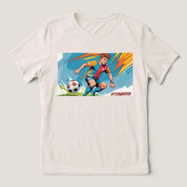 Type 1 Diabetes - Soccer Youth Tri-Blend Shirt (Design Front)