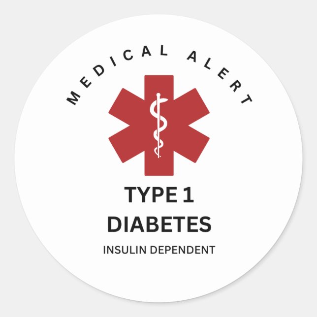 TYPE 1 DIABETES STICKERS (Front)