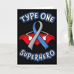 Type 1 Diabetes Superhero Awareness Gift Diabetic Card