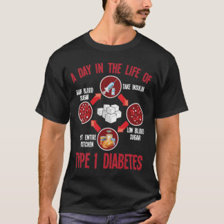 Type 1 Diabetes Support T1D Diabetic Awareness T-Shirt