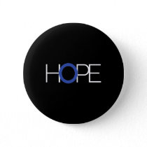 Type 1 Diabetes T1D Blue Circle Awareness Gift For Button