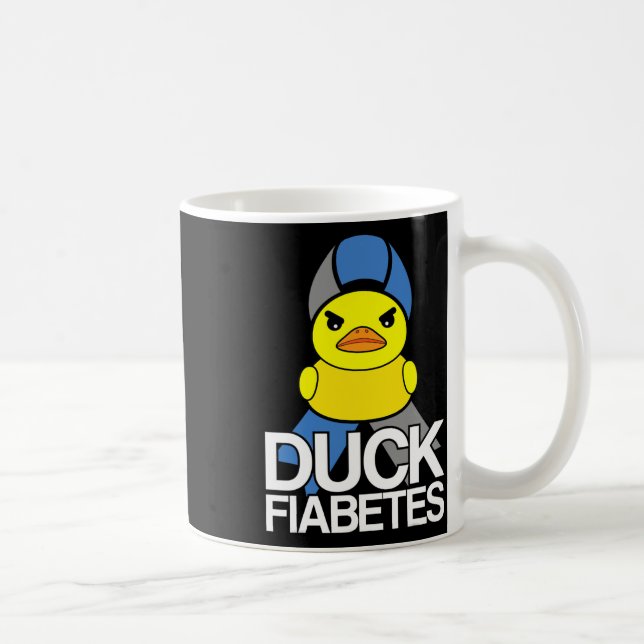 Type 1 Diabetes T1d Duck Fiabetes For Diabetes Awa Coffee Mug (Right)