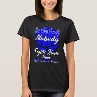 Type 1 Diabetes Warrior Fighter Blue Ribbon T1d Di T-Shirt
