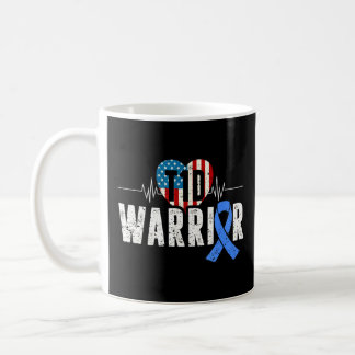 Type 1 Diabetes Warrior USA Flag Family Support  Coffee Mug