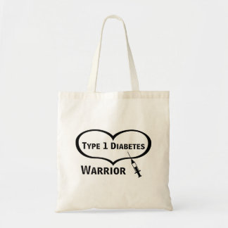 Type 1 Diabetes Warrior With Syringe Tote Bag