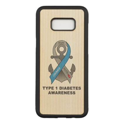 Type 1 Diabetes with Anchor of Hope Carved Samsung Galaxy S8+ Case