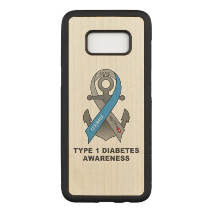 Type 1 Diabetes with Anchor of Hope Carved Samsung Galaxy S8 Case