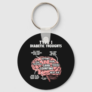 Type 1 Diabetic Diabetes Warrior Diabetes Awarenes Keychain
