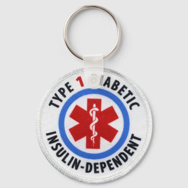 Type 1 Diabetic Keychain (Front)