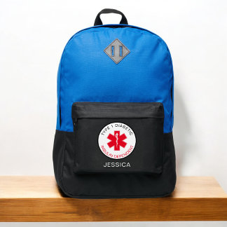 Type 1 Diabetic Medical Alert Personalized  Port Authority® Backpack
