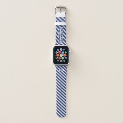 Type 1 Diabetic (Navy) Apple Watch Band | Zazzle