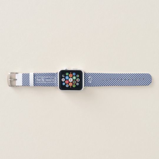 Type 1 Diabetic (Navy) Apple Watch Band