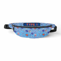 Type 1 or 2 Diabetes Colorful Print Fanny Pack