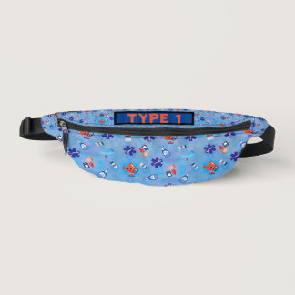 Type 1 or 2 Diabetes Colorful Print Fanny Pack