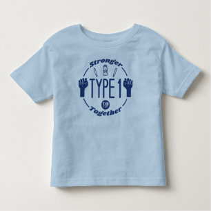 Type 1 Stronger Together T [Nvy-LtBlu] Shirt