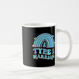 Type 1 Warrior Retro Rainbow Diabetes Awareness Ri Coffee Mug