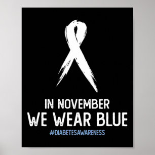 Type 2 And Type 1 Diabetes Awareness In November W Poster