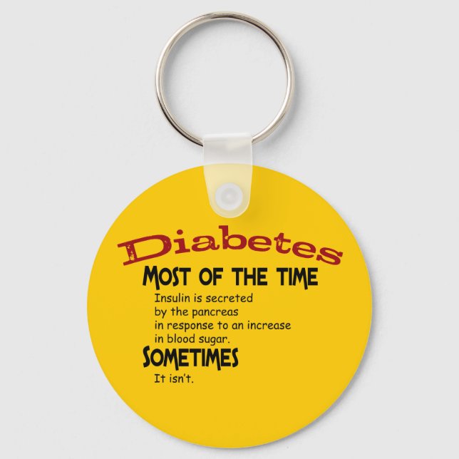 Type 2 Diabetes Gifts & T-shirts Keychain (Front)
