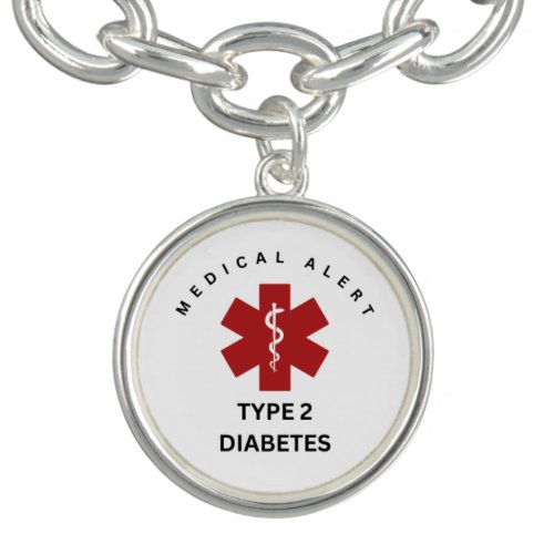 Type 2 Diabetes Medical Alert Bracelet