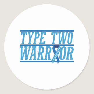 Type 2 Diabetes warrior Classic Round Sticker