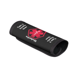 Type 2 Diabetic Alert Luggage Handle Wrap