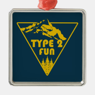 Type 2 Fun Mountains Metal Ornament