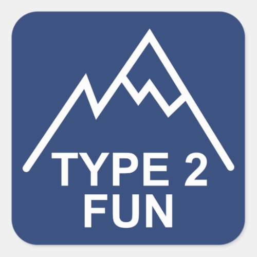 Type 2 Fun Square Sticker