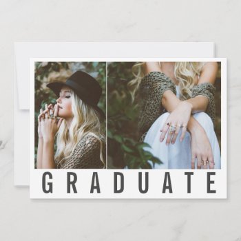 Type- Graduate Card(clipped Photos) Announcement by Stacy_Cooke_Art at Zazzle