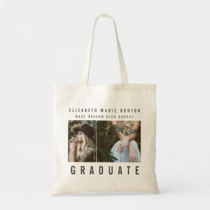 Type graduation tote bag