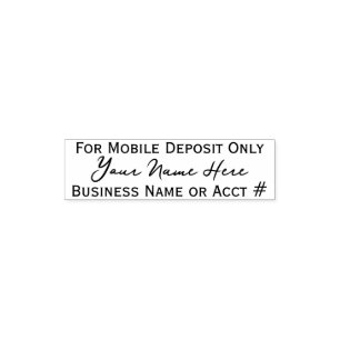 Type Name Mobile Deposit Signature Endorsement Pocket Stamp