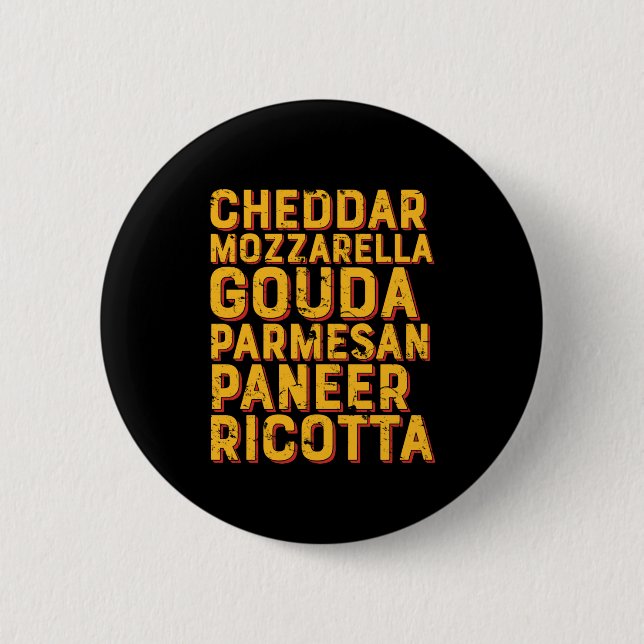 Type of Cheese for Cooking Chef Button (Front)