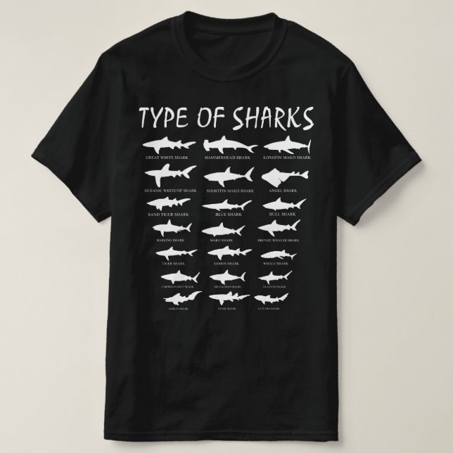 type of sharks T-Shirt (Design Front)