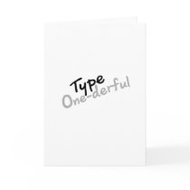 Type One-derful Diabetes T1D Diabetes Awareness Card