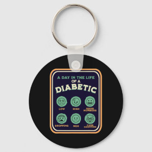 Type One Diabetes A Day As A Diabetic Fun T1D Awar Keychain