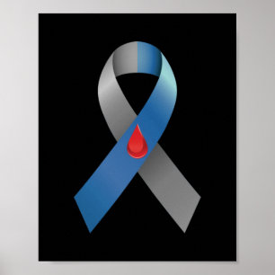 Type One Diabetes Awareness Ribbon Type 1 Diabetes Poster